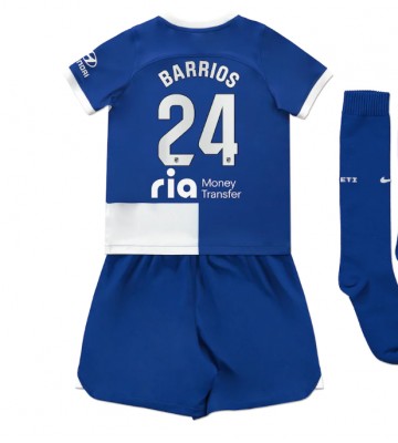 Atletico Madrid Pablo Barrios #24 Replika Babytøj Udebanesæt Børn 2023-24 Kortærmet (+ Korte bukser)